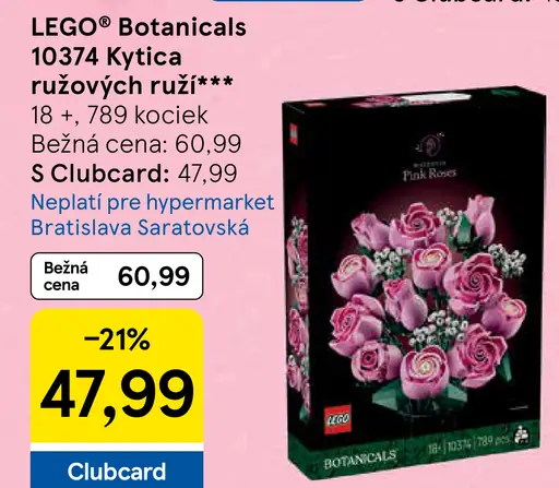Lego Botanicals kytica ružových ruží