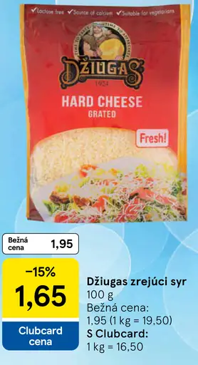 Džiugas syr strúhaný