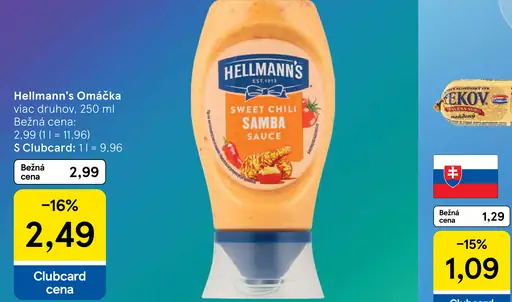 Hellmann's omáčka sweet chili samba