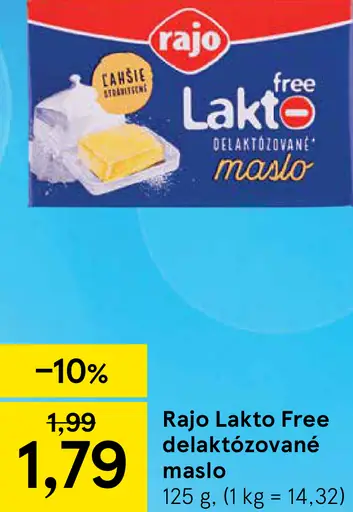 Rajo Lakto Free Delaktózované maslo