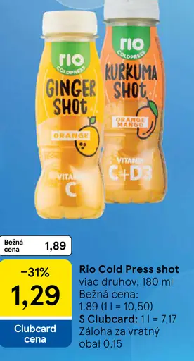 Rio Cold Press shot viac druhov