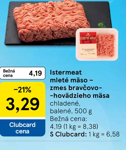 Istermeat mleté mäso – zmes bravčového a hovädzieho