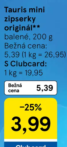 Tauris Mini zipserky originál