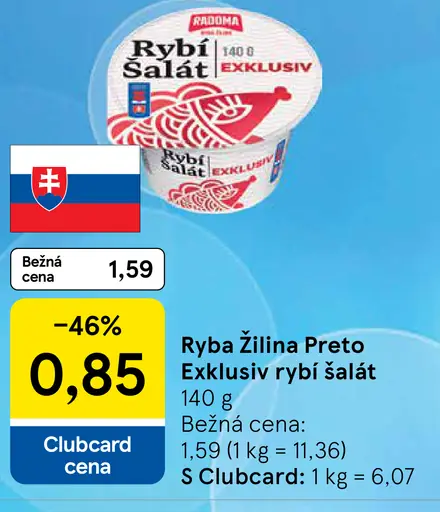 Ryba Žilina Preto Exklusiv rybí šalát