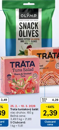 Trata tuniakový šalát viac druhov