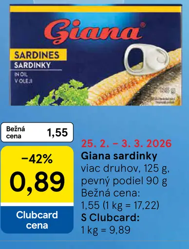 Giana sardinky v oleji