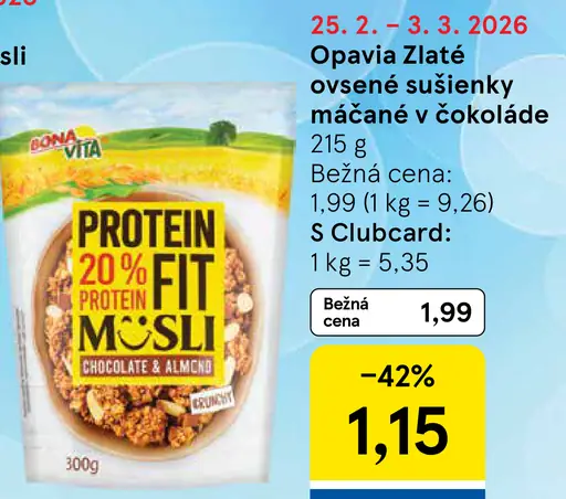 Opavia Zlaté Ovsené sušienky máčané v čokoláde