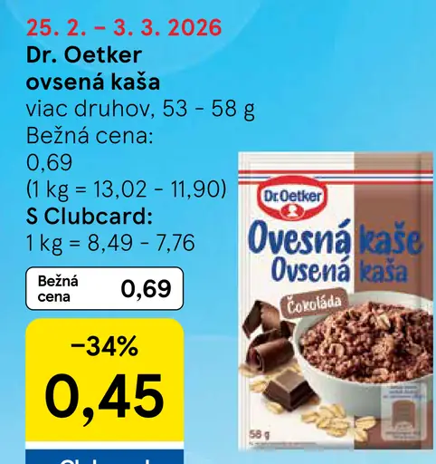 Dr. Oetker Ovsená kaša višne