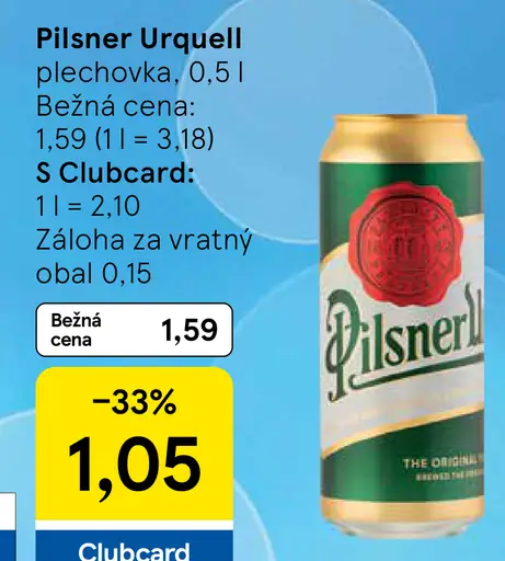 Pilsner Urquell svetlé pivo