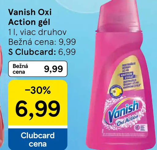 Vanish Oxi Action gél, rôzne druhy