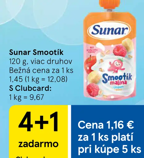Sunar Smoothik ovocná kapsička pre deti