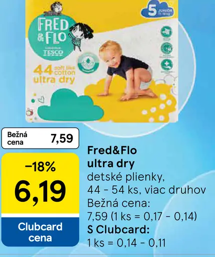 Fred&Flo ultra dry detské plienky