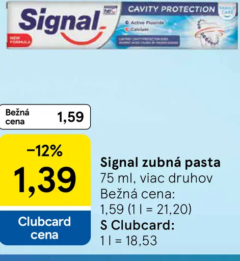 Signal zubná pasta