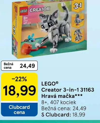 LEGO Creator 3-in-1 31163 Hravá mačka