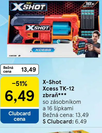 X-Shot Xcess TK-12 zbraň so zásobníkom a 16 šípkami