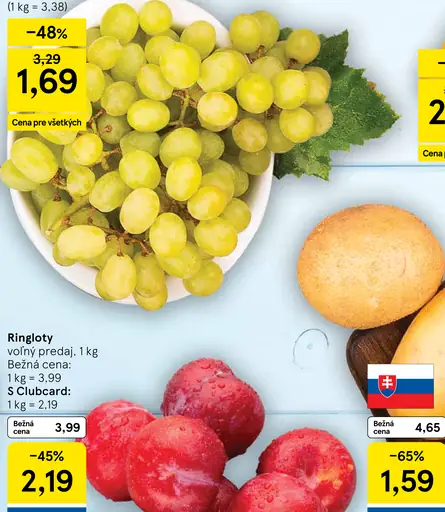 Hrozno biele bezkôstkové balené