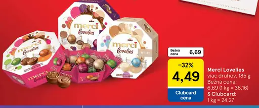 Merci Lovelies čokoládové bonbóny