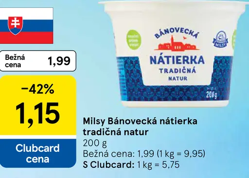 Milsy Bánovecká nátierka tradičná natur