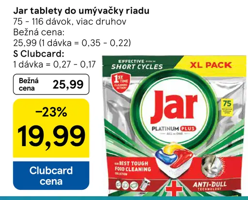 Jar Tablety do umývačky