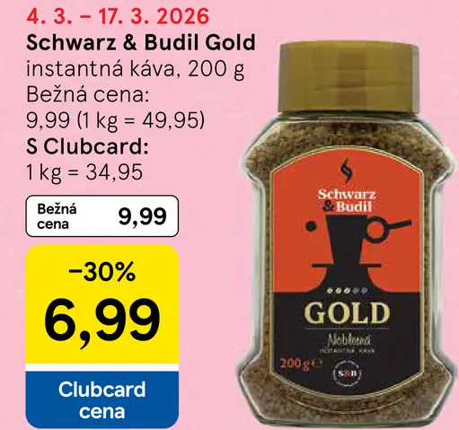 Schwarz & Budil Gold noblesná instantná káva