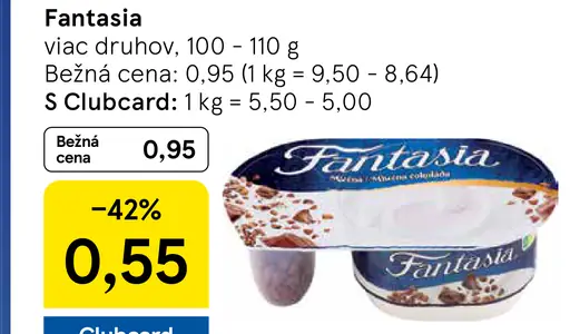 Fantasia smotanový dezert