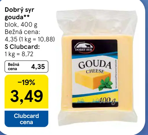 Dobrý syr gouda blok
