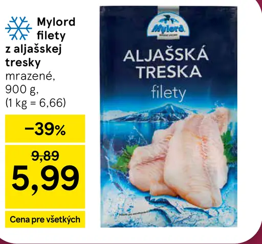 Mylord filety z aljašskej tresky mrazené