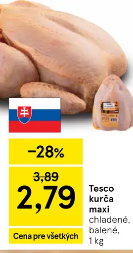 Tesco kurča maxi chladené