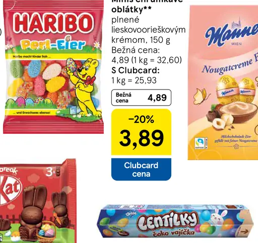 Manner Neapolitaner Minis chrumkavé oblátky plnené lieskovo-orieškovým krémom