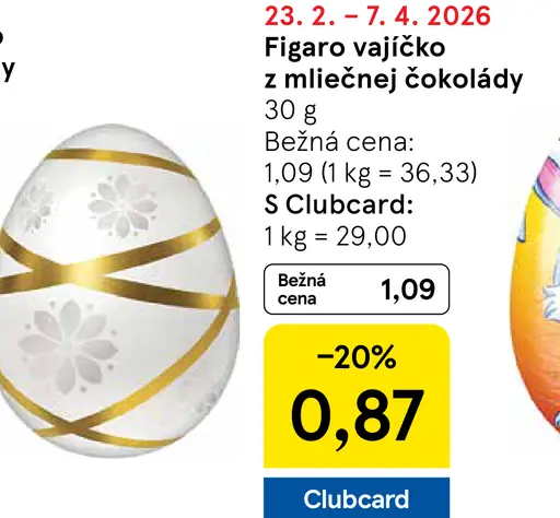 Figaro vajíčko z mliečnej čokolády