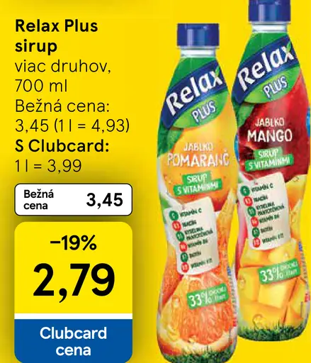 Relax Plus sirup viac druhov