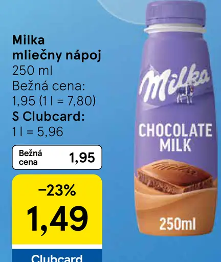 Milka mliečny nápoj chocolate milk