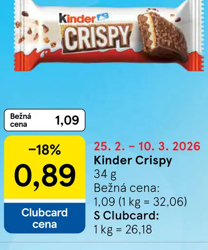 Kinder Crispy tyčinka