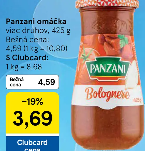 Panzani omáčka viac druhov