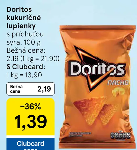 Doritos Kukuričné lupienky s príchuťou syra