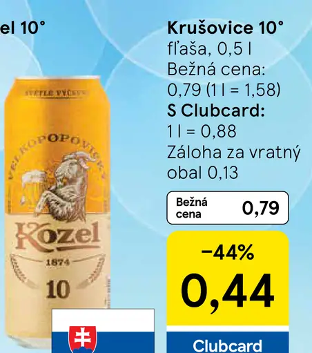 Velkopopovický Kozel 10° plechovka