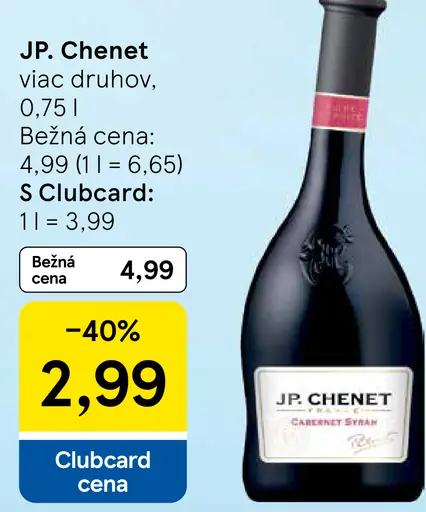 JP. Chenet víno viac druhov