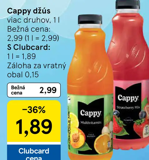 Cappy džús viac druhov