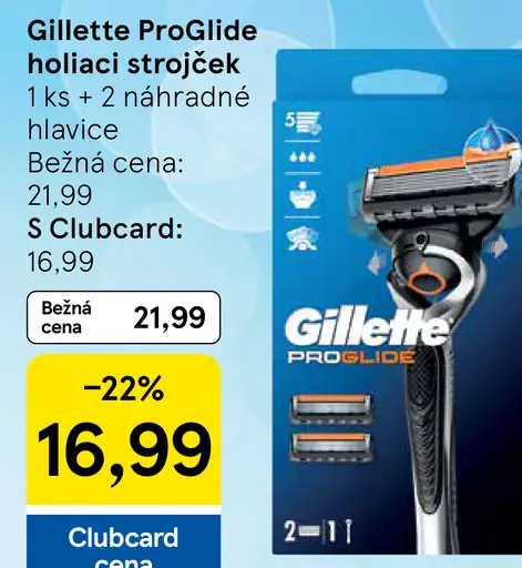 Gillette ProGlide holiaci strojček + 2 náhradné hlavice