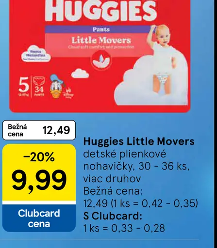 Huggies Little Movers detské plienkové nohavičky
