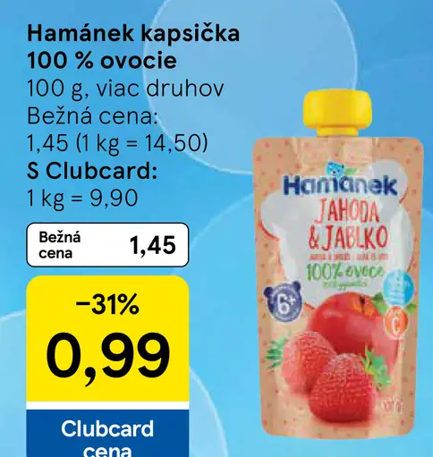Hamánek kapsička 100 % ovocie