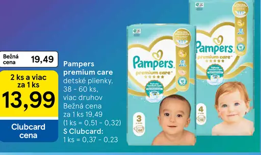 Pampers premium care detské plienky