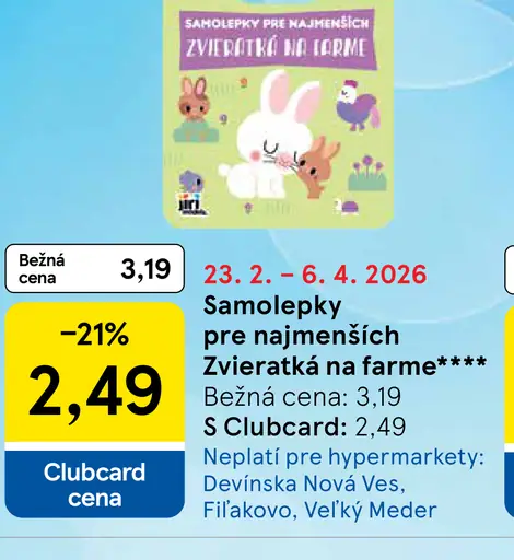 Samolepky pre najmenších Zvieratká na farme