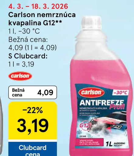 Carlson nemrznúca kvapalina G12 -30 °C