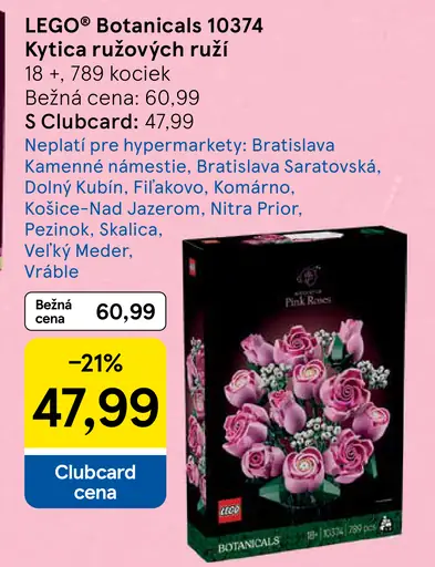 Lego Botanicals kytica ružových ruží