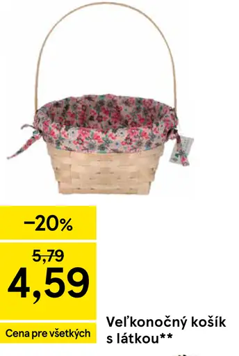 Veľkonočný košík s látkou