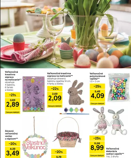 Veľkonočná kreatívna súprava na maľovanie so šablónou zajačika