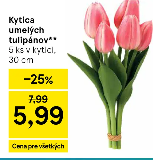 Kytica umelých tulipánov