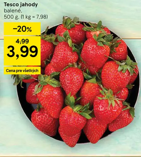 Tesco jahody balené