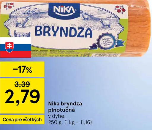 Nika bryndza plnotučná